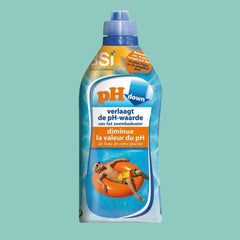 Fles ph down van BSI op een groene achtergrond