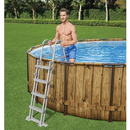 Bestway Power Steel Swim Vista Zwembad Ø 488 x 122 cm Houtprint