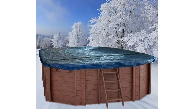 Interline Winterafdekking Houten Zwembad Ovaal met Hoek 840 x 490 cm