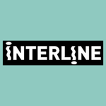 Interline logo in zwart op mintgroene achtergrond