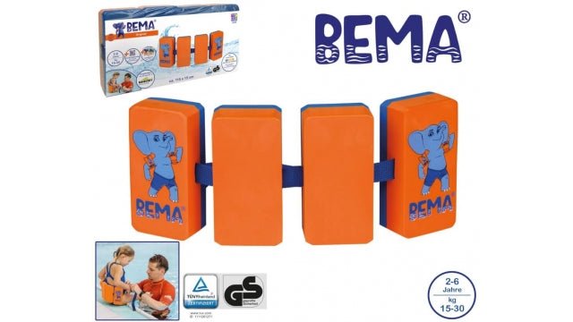 Bema zwemgordel met oranje drijfblokken en verpakking