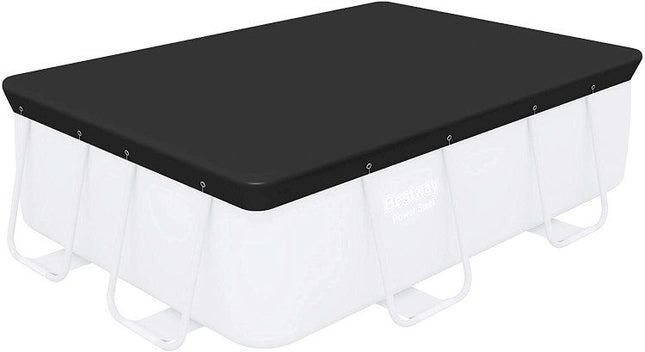 Bestway afdekzeil op een rechthoekig Power Steel zwembad 282 x 196 cm