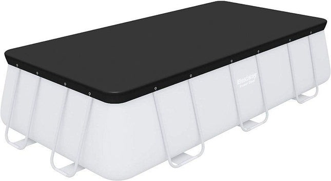 Bestway afdekzeil op een rechthoekig Power Steel zwembad 404 x 201 cm