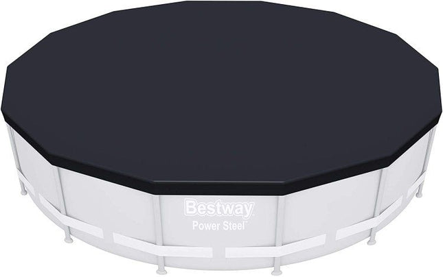 Bestway afdekzeil op een rond Power Steel frame zwembad