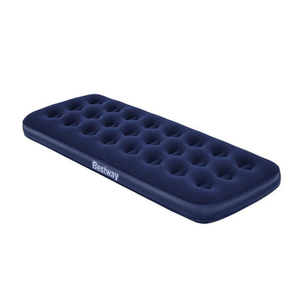 Blauw Bestway eenpersoons luchtbed 185 x 76 x 22 cm met velours toplaag