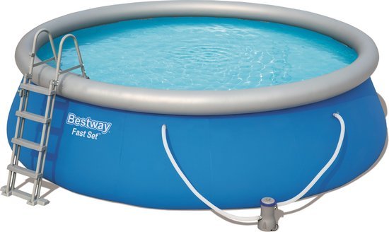 Bestway Fast Set zwembad 457 x 122 cm met trap en filterpomp