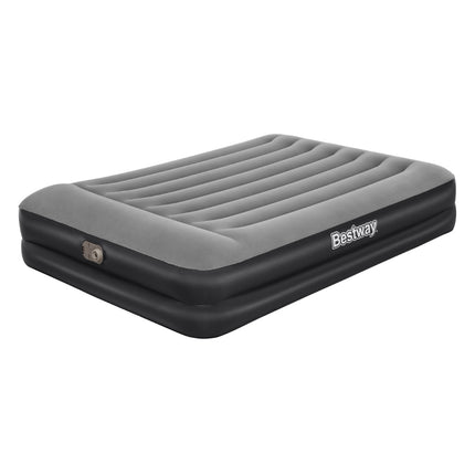 Zwart met grijs Bestway TriTech luchtbed 203 x 152 x 46 cm met elektrische pomp