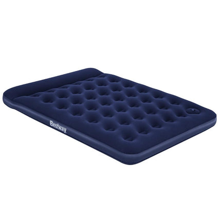 Blauw Bestway tweepersoons luchtbed 203 x 152 x 28 cm met ingebouwde voetpomp
