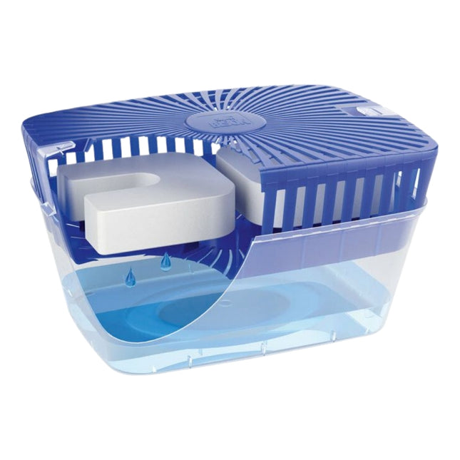 Doorsnede van de blauwe Bison Original vochtvreter met navultablet