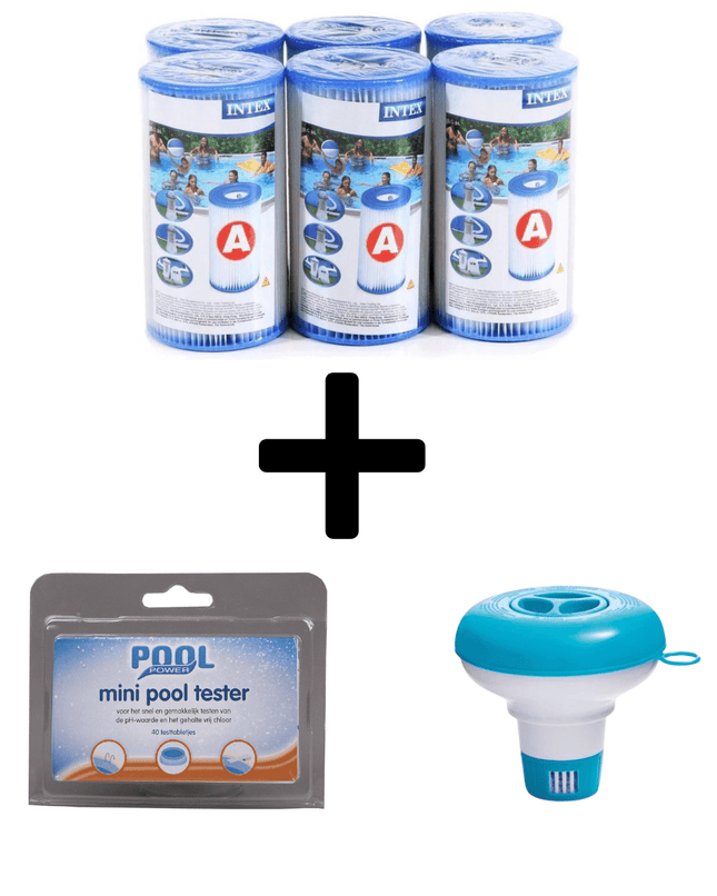 Buitiqo Onderhoudsbundel 6 A Filters, Chloordrijver en Watertester - 