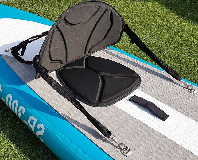 Buitiqo kajak stoel gemonteerd op een SUP board