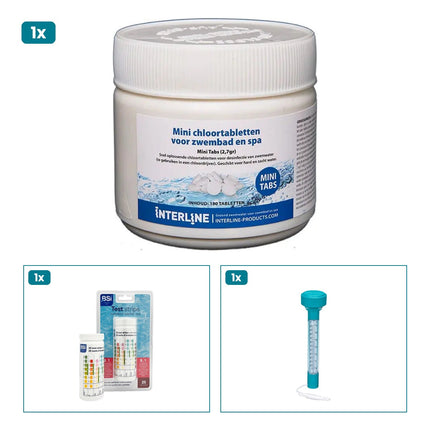 Chloor en Test Set met Interline Mini Tabs