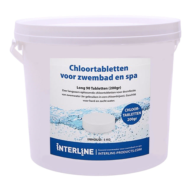 Interline Chloortabletten Long90 200gram/5kg - Chloor