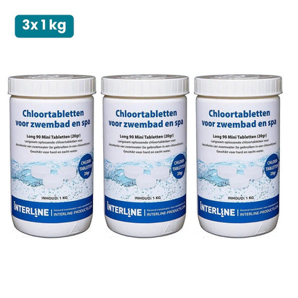 Interline Long90 Chloortabletten 20 gram 3 x 1 kg - Bundel