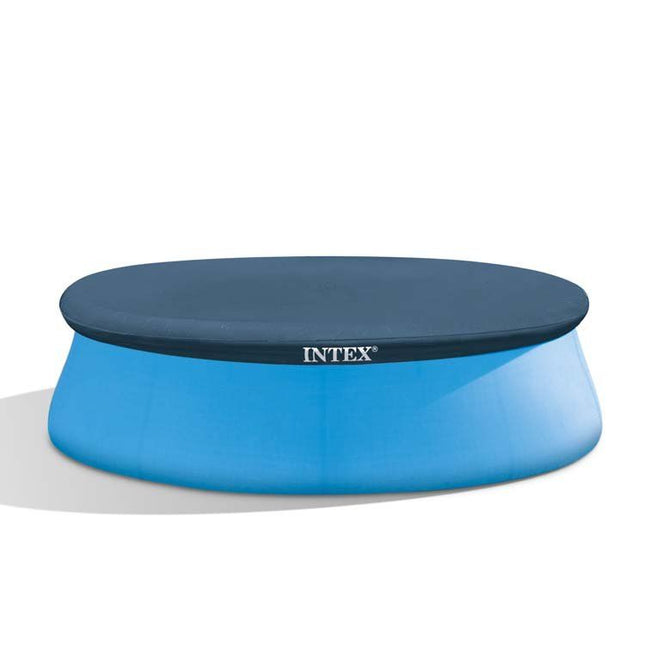 Intex afdekzeil op een rond Easy Set zwembad