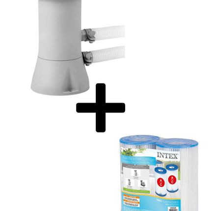 Intex Bundel Cartridgefilter Pomp 12V 2271 l/uur met Twee A Filters - Pompen