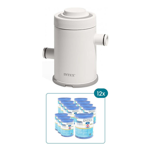 Intex C330 Filterpomp 1250 l/u met 12 Filtercartridges Type H - Bundel
