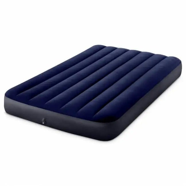 Blauw Intex Classic Dura-Beam twijfelaar luchtbed 191 x 137 cm