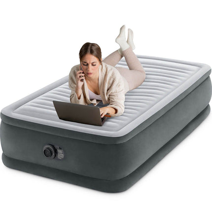 Intex Comfort Plush Elevated Eenpersoons Luchtbed - Luchtbed