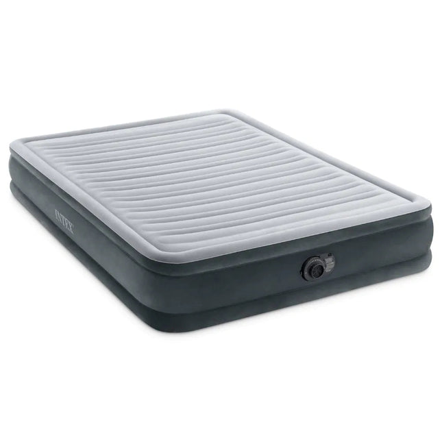 Grijs Intex Comfort Plush Mid-Rise tweepersoons luchtbed met motorpomp