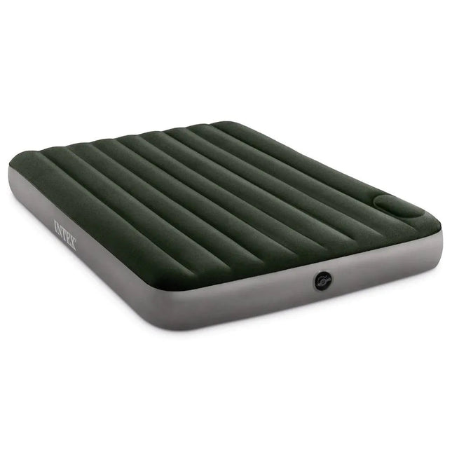 Groen Intex Downy tweepersoons luchtbed met ingebouwde voetpomp