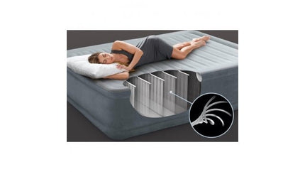 Intex Dura-Beam Elevated Queen Luchtbed 152 x 203 x 46 cm Grijs - Luchtbed