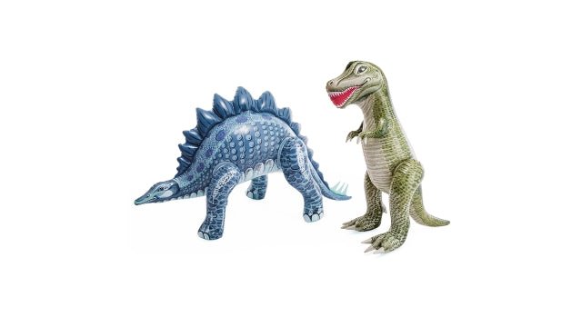 Intex Jurassic Dino Pals T-rex en Stegosaurus - Opblaasfiguur