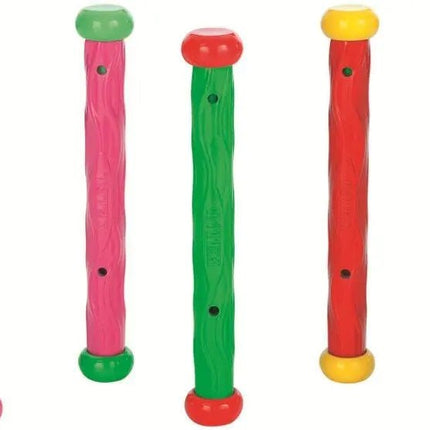 Onderwater speelsticks in meerdere kleuren. 