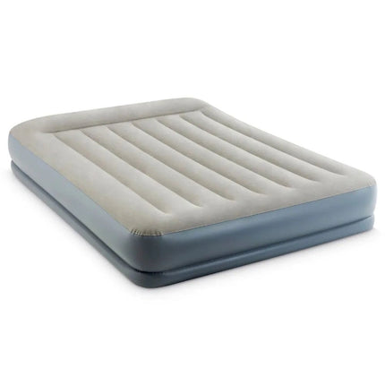Intex Pillow Rest Mid-Rise Tweepersoons Luchtbed Met Ingebouwde Motorpomp 152×203×30 cm - Luchtbed