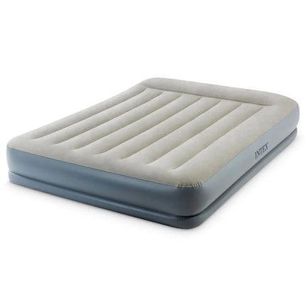 Intex Pillow Rest Mid-Rise Tweepersoons Luchtbed Met Ingebouwde Motorpomp 152×203×30 cm - Luchtbed