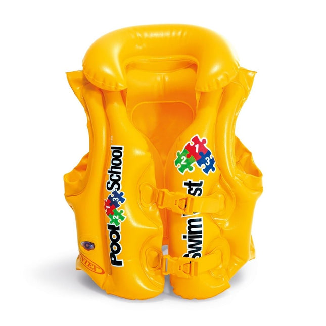 Geel Intex Pool School Deluxe zwemvest voor 3 tot 6 jaar