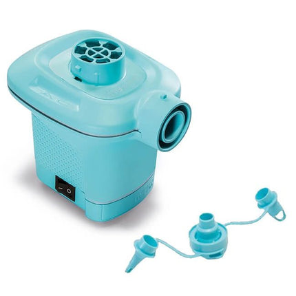 Turquoise Intex Quickfill AC opblaaspomp 230V met mondstukken