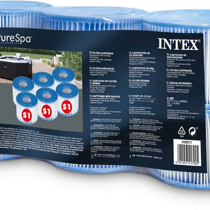 Intex S1 filter voor SPA of bubbelbad | Set van 6 stuks - Jacuzzi onderhoud