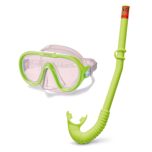 Intex Adventurer snorkelset met groene duikbril en snorkel