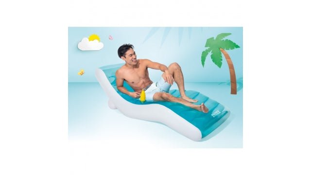 Intex Splash Lounge Luchtbed 191 x 99 cm Blauw/Wit - Luchtbed