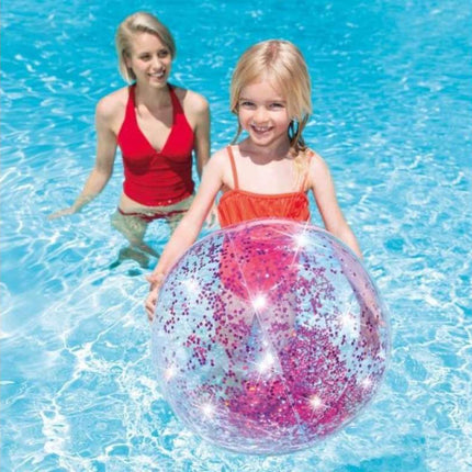 Intex Strandbal Glitter Roze 71cm - Strandbal
