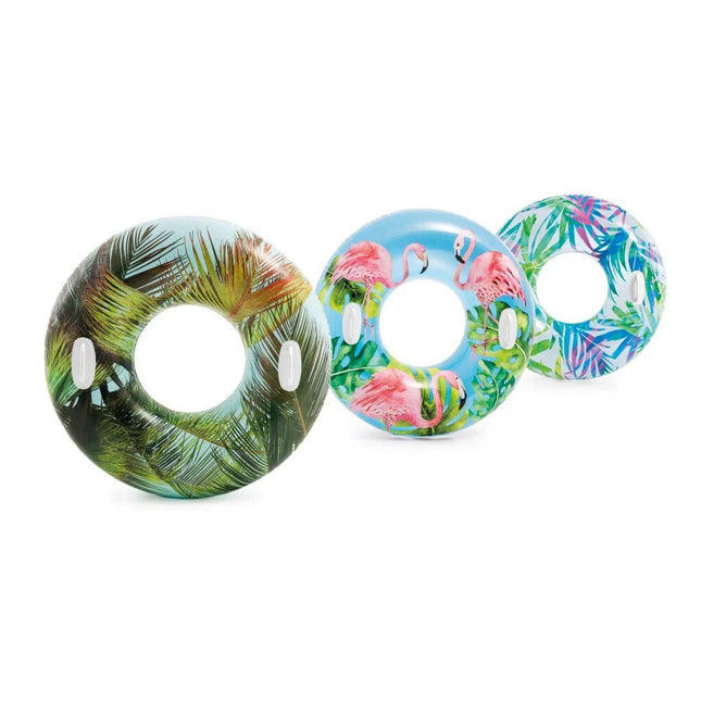 Intex Tropische transparante Zwemband Ø 97 cm - Opblaasband