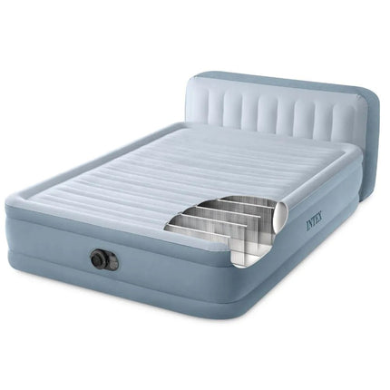 Doorsnede van het Intex Ultra Plush luchtbed met hoofdbord