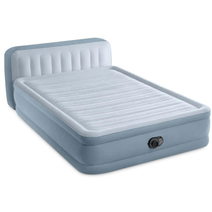 Intex Ultra Plush tweepersoons luchtbed met hoofdbord, lichtblauw