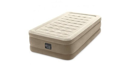 Beige Intex Ultra Plush Twin eenpersoons luchtbed 191 x 99 x 46 cm