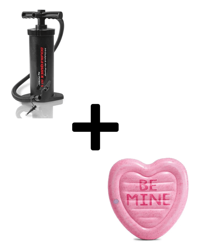 Intex Waterplezier Relaxset Luchtbed Candy Heart en Handpomp - Bundel