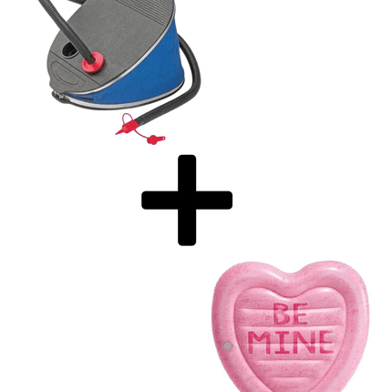 Intex Waterplezier Relaxset Luchtbed Candy Heart en Voetpomp - Bundel