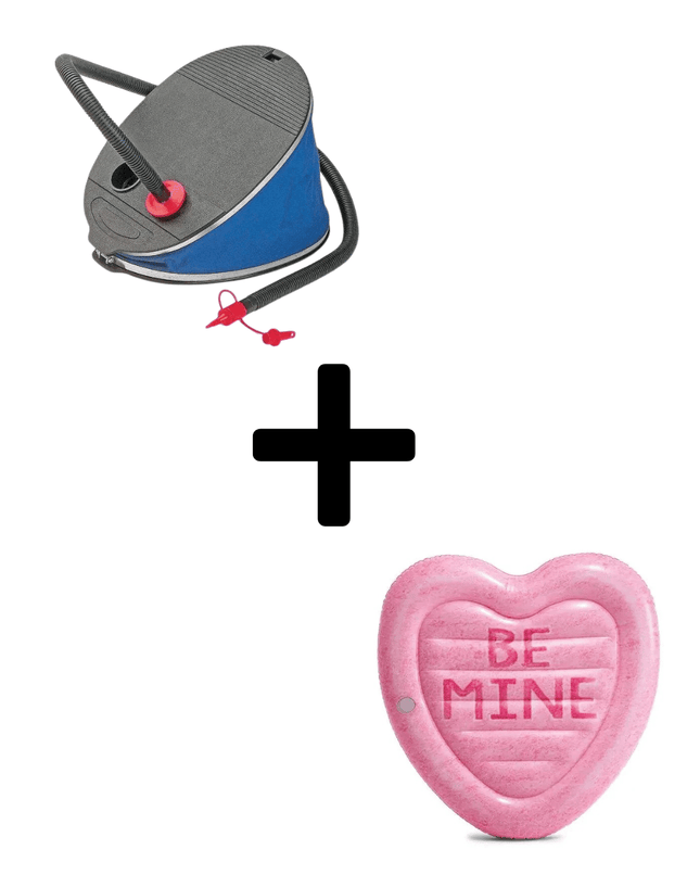 Intex Waterplezier Relaxset Luchtbed Candy Heart en Voetpomp - Bundel