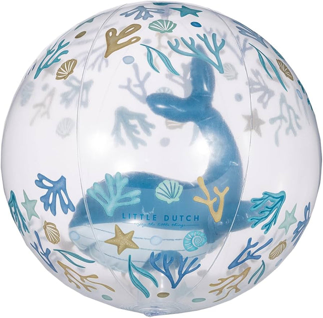 Little Dutch Ocean Dreams 3D Strandbal Walvis 35 cm - Strandbal