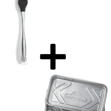 Napoleon Grillset Lakkwast met Grote Lekbakken - Bundel