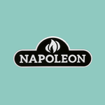 Napoleon logo in zwart op mintgroene achtergrond