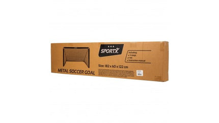 SportX Metalen Voetbaldoel 182x60x122cm Zwart - Voetbal