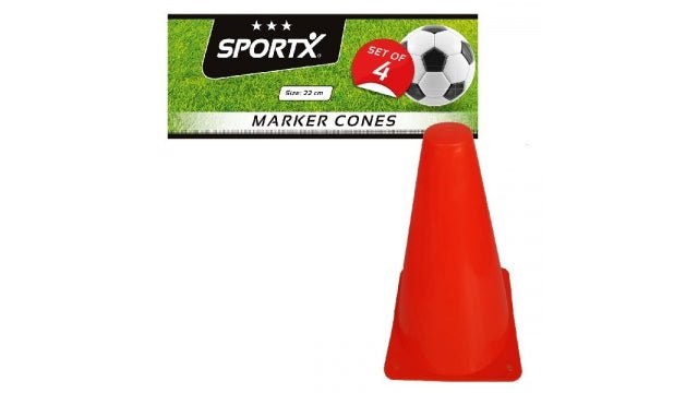 SportX Oranje Pionnen 22cm 4 Stuks - Voetbal
