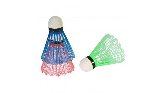 SportX Shuttles in Koker Rood/Groen/Blauw 3 Stuks - Badminton