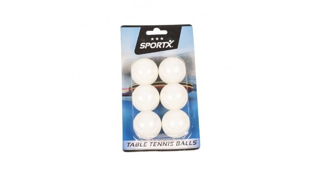 SportX Tafeltennisballen 4cm 6 Stuks Wit - Tafeltennisbatje